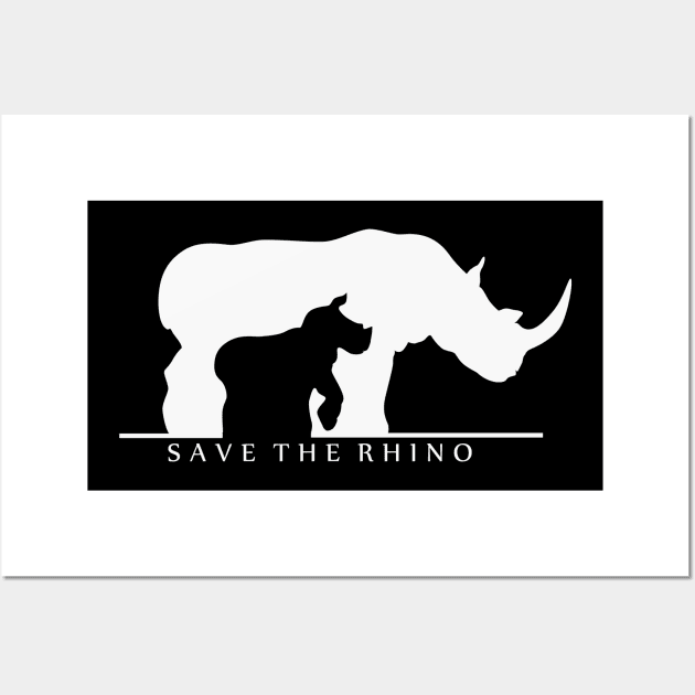 Save the Rhino (Black Ver.) Wall Art by SakuraDragon